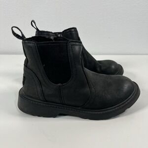 UGG Kids Bolden Weather Chelsea Boot Black, Waterproof, Suede, Size 11